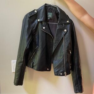 Leather Zip up Jacket
